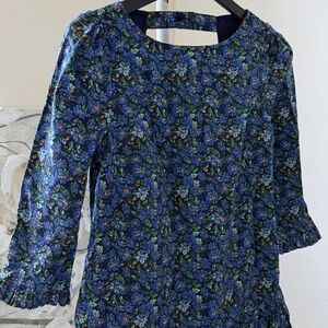 Free People Navy Floral Casual Dress